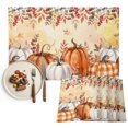 thumbnail image 1 of Orange White Pumpkins Placemats Set of 4, Thanksgiving Leaves Fall Ombre Washable Wipeable Table Mats for Dining Tables, Indoor Outdoor Kitchen Place Mats for Holiday Party Table Decor, 1 of 9
