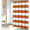 thumbnail image 1 of Orange and White Stripe Shower Curtain for Bathroom, Waterprrof Polyester Fabric Shower Curtains Autumn Pumpkin Color Decorative Curtains for Bathroom Curtain Sets with Hooks Extra Long 72" x 84", 1 of 6