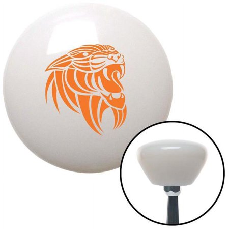Orange Wildcat White Retro Shift Knob with M16 x 1.5 Insert Shifter Auto Manual Brody