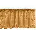 thumbnail image 1 of Orange Window Valance, Striped Fiber Texture Image Abstract Thin Lines Complex Grid in Vintage Design Print, Curtain Valance for Kitchen Bedroom with Rod Pocket, 54" X 12", Orange, by Ambesonne, 1 of 3