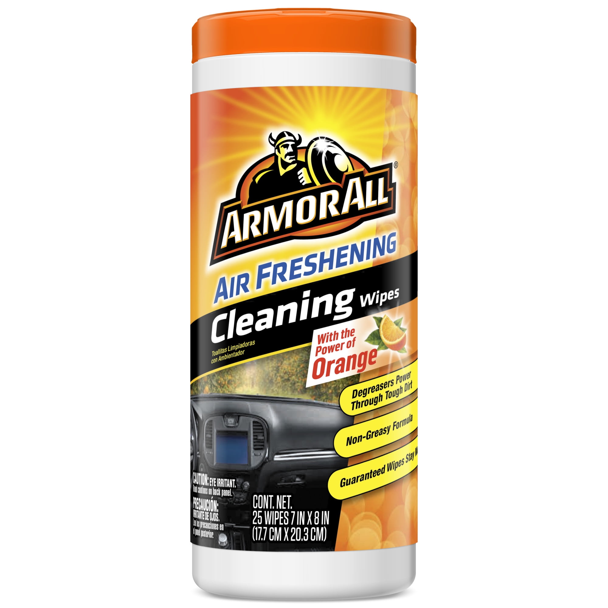 Armor All Interior Car Cleaning Wipes in Orange Scent, 25 Count