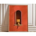 thumbnail image 1 of Orange Woman Reading Wall Art Print, Unframed Paper Poster 24x36in, 1 of 4