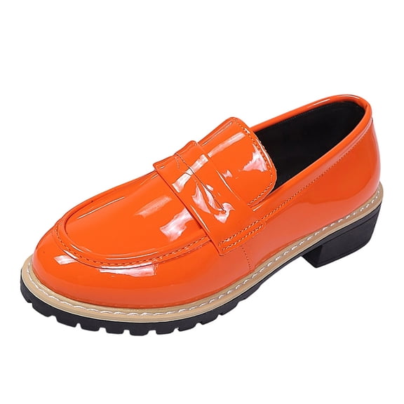 Orange Women S Casual Shoes Featuring Solid Color And Trendy Style For Leisure Use