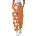 thumbnail image 1 of Orange Women's Comfy Pajama Long Pants Baggy Sweatpants Lounge Sweat Pant Active Jogging Fall Clothes Pajama Pants Women 2XL, 1 of 6