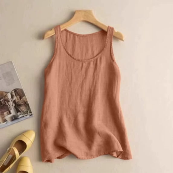 Orange Womens Blouses Womens Workout O Neck Sleeveless Breathable Tank Casual Tops Shirt Ladies Tops and Blouses