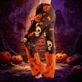 thumbnail image 1 of Orange Womens Halloween Pants Wide Leg Halloween Sleepwear Home Wear XL, 1 of 6