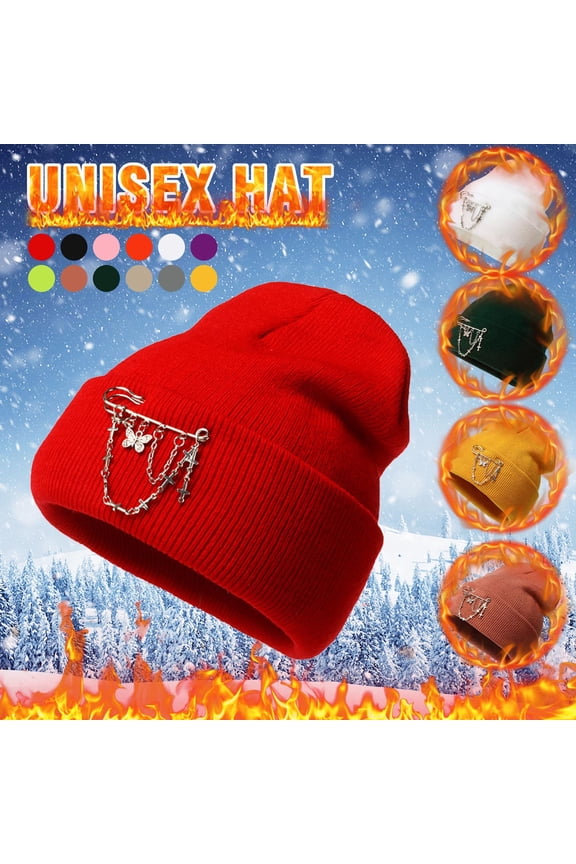 Orange Womens Winter Hat Slouchy Beanies for Women Knitting Thermal Polar Fleece Ski Stocking Skull Cap for Men and Women One Size