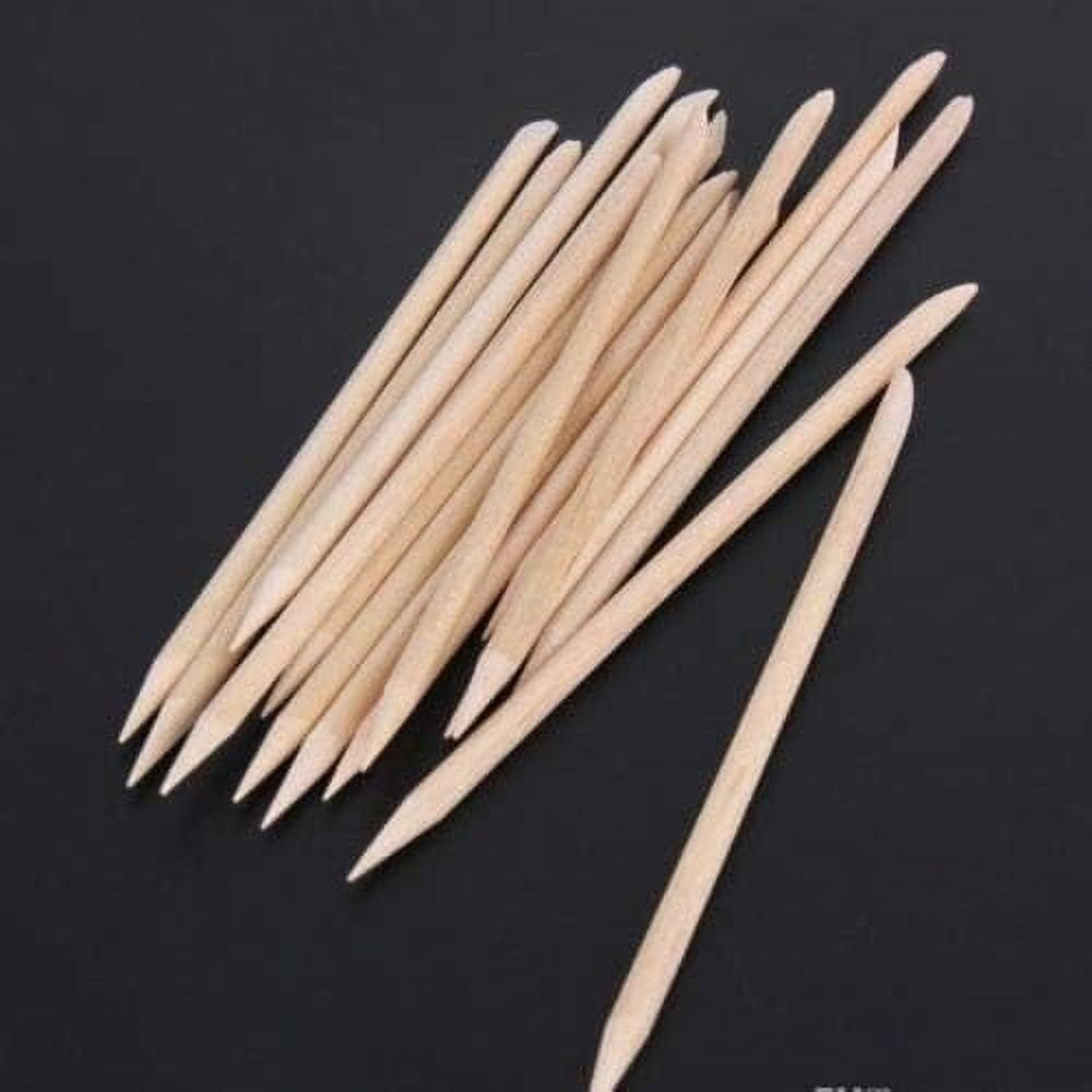 Orange Wood Stick Nail Art Cuticle Pusher Remover Pedicure Manicure Tool Woodsticks Orange Sticks (50 x Woodsticks)
