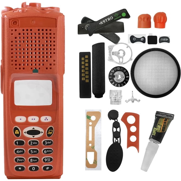Orange XTS5000 Housing Case Front Cover with Copper Switch Compatible with Radio XTS5000 Model III M3