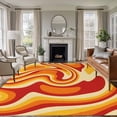 thumbnail image 1 of Orange Yellow Area Rug 5x7 Washable Rug Non Slip Modern Ombre Abstract Aesthetic Art Large Area Rug Soft Stainresistant Indoor Floor Carpet for Living Room Bedroom Home Office Dining Room Nursery, 1 of 8