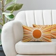 thumbnail image 1 of Orange Yellow Boho Pillow Covers 12x20 Set of 2 Bohemian Style Retro Abstract Sun Outdoor Throw Pillows Farmhouse Decorative Pillowcase Linen Lumbar Cushion Cover for Home Couch Sofa Bed, 1 of 1
