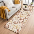 thumbnail image 1 of Orange Yellow Botanical 2'x6' Runner Rugs for Hallway Kitchen Bedside Non Slip, Rustic Country Spring Floral Summer Leaf Entryway Rug Runners with Rubber Backing, Long Carpet Runner for Laundry Room, 1 of 8