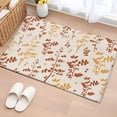 thumbnail image 1 of Orange Yellow Botanical Entryway Rug 2'x3'&nbsp; Non Slip Front Door Mats, Rustic Country Spring Floral Summer Leaf Entrance Rugs Indoor Outdoor Carpet, Floor Mats Small Area Rug for Bedroom Kitchen, 1 of 8