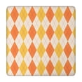 thumbnail image 1 of Orange Yellow Checkerboard Checkered Pattern Square Fitted Tablecloth with Elastic Edge,Square Table Cover,Washable Elastic Table Cover for Home Kitchen Party Decor 34"x34", 1 of 6