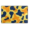 thumbnail image 1 of Orange Yellow Cow Pattern Memory Foam Area Rug 31"x20" Non Slip, Absorbent, Fade Proof for Living Room, Bedroom, Office, 1 of 7