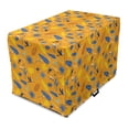 thumbnail image 1 of Orange and Yellow Dog Crate Cover, Tropical Pattern of Jungle Leaves and Toucan Birds Repetition, Easy to Use Pet Kennel Cover Small Dogs Puppies Kittens, 7 Sizes, Marigold Multicolor, by Ambesonne, 1 of 1