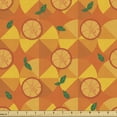 thumbnail image 1 of Orange and Yellow Fabric by the Yard Upholstery, Citrus Slices and Rounds, Decorative Fabric for DIY and Home Accents, 3 Yards, Earth Yellow Marigold by Ambesonne, 1 of 4