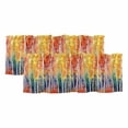 thumbnail image 1 of Orange Yellow Forest Curtain Valances for Windows, Kitchen Valance Window Treatments Panel 2 Pack, Abstract Watercolor Leaf Branch Rod Pocket Short Curtains for Bathroom Bedroom 54 x 18 Inch, 1 of 8