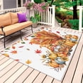thumbnail image 1 of Orange Yellow Gnomes Fall Outdoor Rug for Patio/Deck/Porch, Non-Slip Large Area Rug 3 x 5 Ft, Thanksgiving Botanical Leaves Indoor Outdoor Rugs Washable Area Rugs, Camping Rug Carpet Runner, 1 of 8