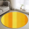 thumbnail image 1 of Orange Yellow Gradient Round Living Room Rugs 3.3 ft, Minimalist Art Ombre Striped Texture Washable Area Rug with Non-Slip Sturdy Edge Binding Round Front Door Mat Floor Carpet for Entryway, 1 of 9