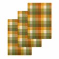 thumbnail image 1 of Orange Yellow Green Fall Kitchen Dish Towels for Drying Dishes Set of 3, Autumn Gingham Buffalo Plaid Waffle Weave Microfiber Hand Tea Bathroom Towels Quick Dry & Absorbent Towel 15.7x23.6, 1 of 7