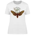 thumbnail image 1 of Orange Yellow Moth On Bouquet T-Shirt Women -Image by Shutterstock, Female XX-Large, 1 of 2