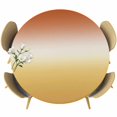 thumbnail image 1 of Orange Yellow Ombre Round Tablecloth 55-60 Inch Round Fitted Table Cloth with Elastic Edge, Contemporary Abstract Gradient Waterproof Table Cover Protector for Outdoor Picnic Party Dining, 1 of 9