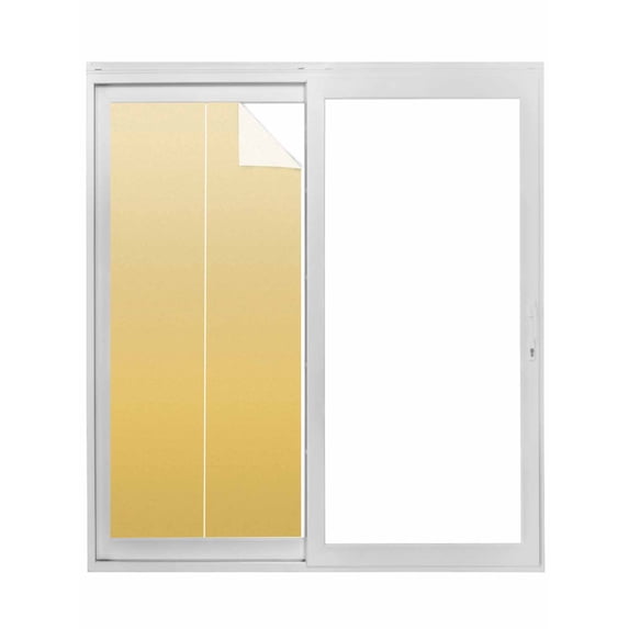 Orange Yellow Ombre Window Privacy Film, Modern Abstract Art Gradient Aesthetics Static Cling UV Sun Blocking Tint Film Heat Control Windows Films for Bedroom Bathroom, Window Stickers 23.6"x59"