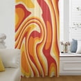 thumbnail image 1 of Orange Yellow Semi Sheer Curtains Drapes for Living Room, Bedroom, French Doors Window 84 Inches Long, Modern Ombre Abstract Aesthetic Art Rod Pocket Chiffon Curtain Drapery Voile Draperies Panel, 1 of 8