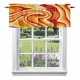 thumbnail image 1 of Orange Yellow Waves Valance Curtain for Windows Abstract Fantasy Pattern Modern Rod Pocket Curtain Valances Short Window Treatments Panels for Kitchen Bathroom Laundry Room Basement 56 x 16 Inch, 1 of 9