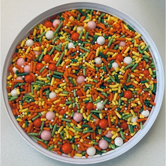 Orange You Dreamy Confetti Sprinkles, Cake, Cookie, Donut, Cakepop Toppings, 6 oz.