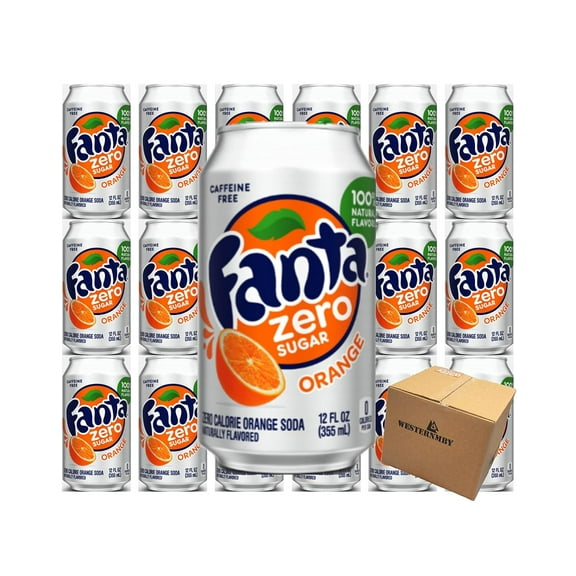 Orange Zero Soda, 12 Fl Oz Can (Pack of 18, Total of 216 Fl Oz)