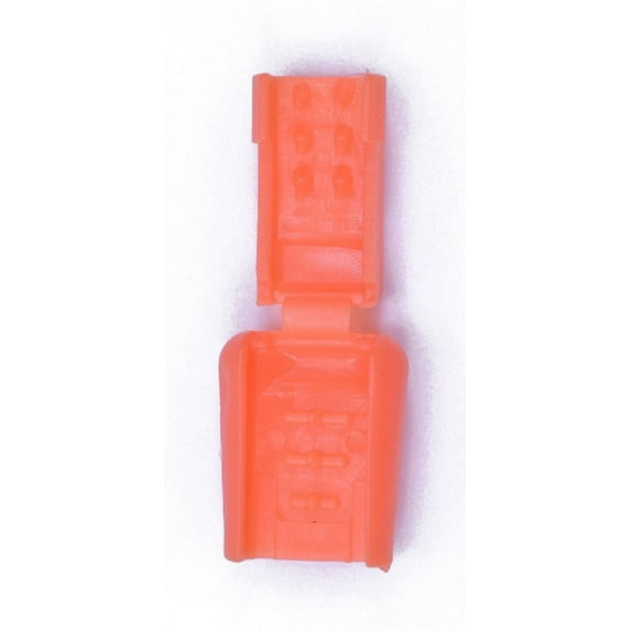 Orange Zipper Pulls for Paracord - 20 Pack - Plastic Snap Clips for Jackets, Bags, and Tents