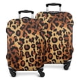 thumbnail image 1 of Orange and Brown Leopard Pattern Luggage Cover Fashion Suitcase Cover Baggage Covers Fit 25-28 Inch Luggage (Go Travel), 1 of 5