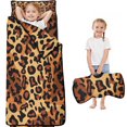 thumbnail image 1 of Orange and Brown Leopard Pattern Toddler Nap Mats for Kids Preschool,Sleeping Mat Bag or Kids,Toddler Sleeping Bag,Toddler Nap Mat or Daycare, 1 of 6