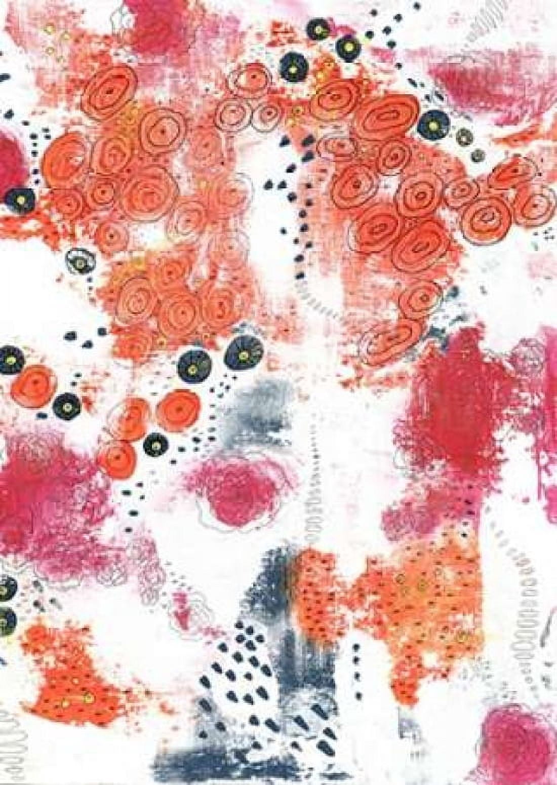 Orange and Fuchsia Abstract Canvas Art - Sarah Ogren (20 x 28)