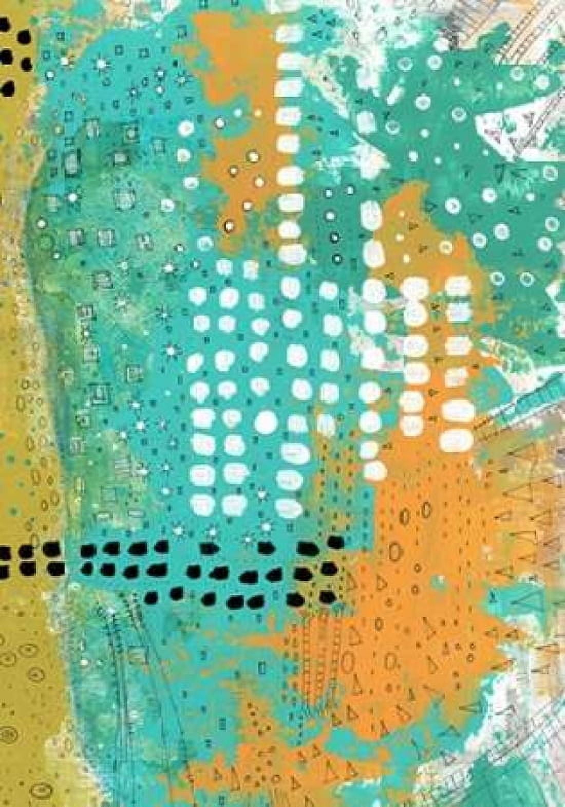 Orange and Green Abstract Canvas Art - Sarah Ogren (20 x 28)