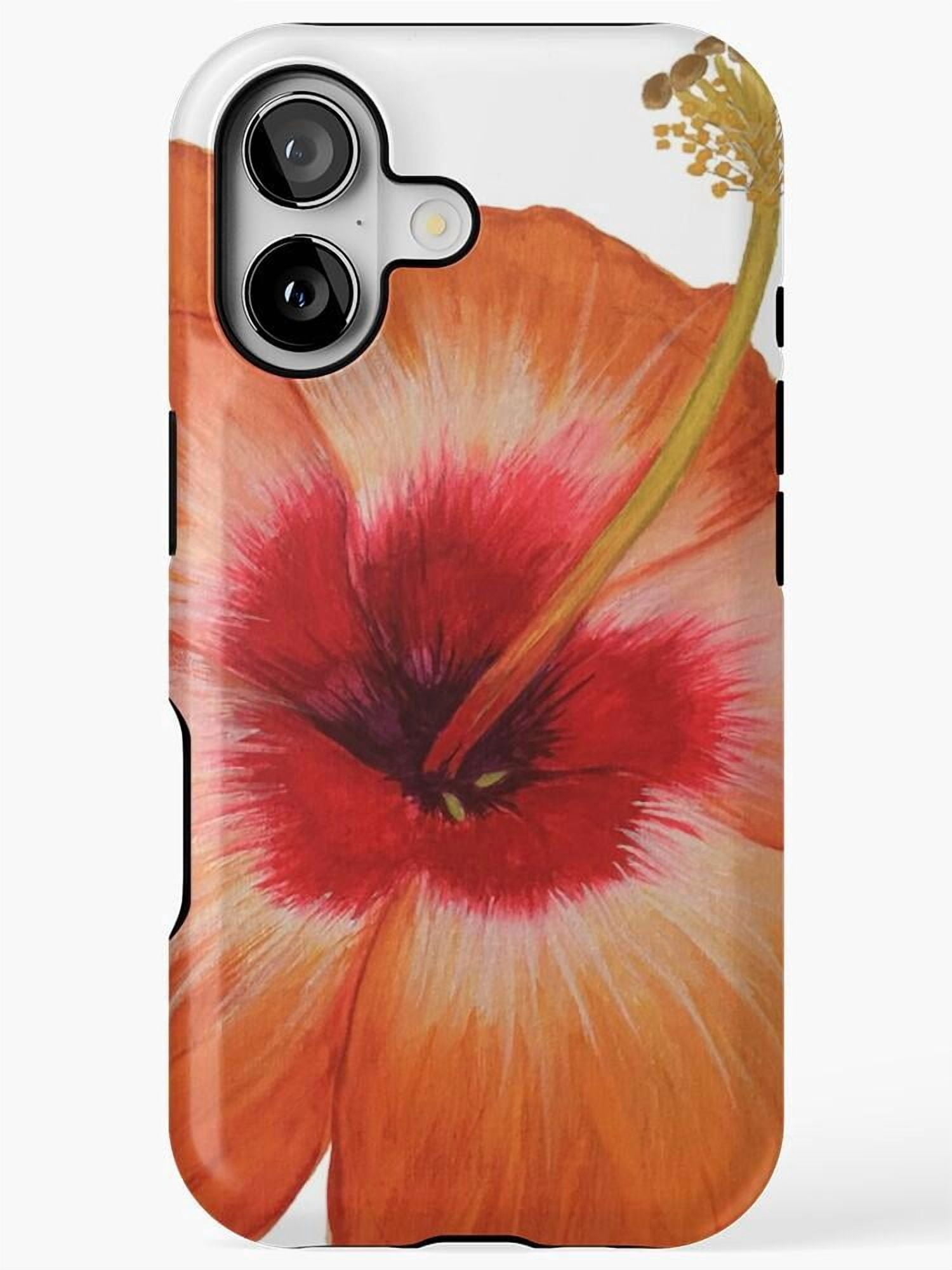 Orange and Red Poppy Flower Tough Phone Case for Apple iPhone Series ...