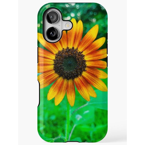 Orange and Yellow Black-Eyed Susan Tough Case for Apple iPhone Series, Polycarbonate Shell with TPU Liner