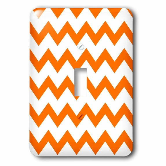 Orange and white chevron pattern single toggle switch lsp-180271-1