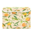 thumbnail image 1 of Orange blossom floral pattern Storage Cubes with Lid Fabric Storage Bins Boxes Handles Cotton Linen Closet Organizer Container Decorative Foldable Washable Shelf Cloth Basket, 1 of 5