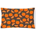thumbnail image 1 of Orange on Grey Canvas Fabric Decorative Pillow, 1 of 1