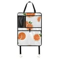 thumbnail image 1 of Orange slices white background pattern 212 Pack Kick Mat Back Seat Protector With Storage Pockets, Universal Car Seat Back Organizer For Pets, Waterproof Backseat Protector For Most Car, 1 of 5