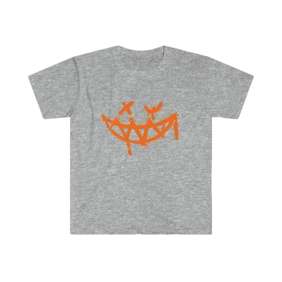 Orange smiley graphic Tshirt Unisex Softstyle T-Shirt