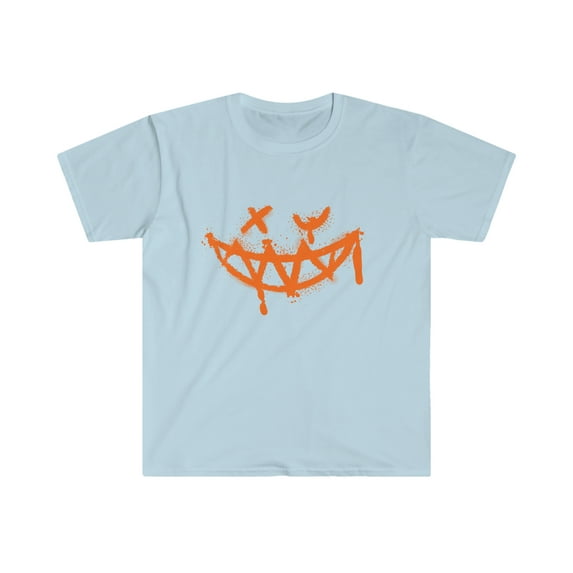 Orange smiley graphic Tshirt Unisex Softstyle T-Shirt