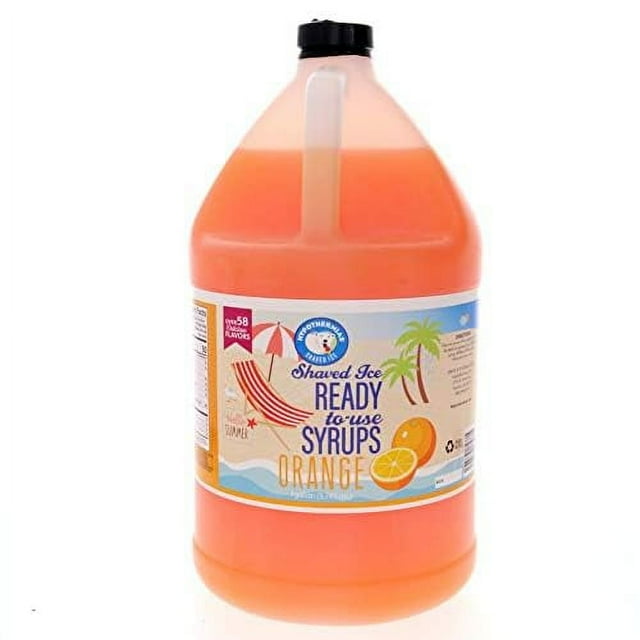 Orange to Use Gallon (128 Fl. Oz) Hawaiian Snow Cone Flavors Syrup