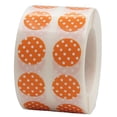 thumbnail image 1 of Orange with White Polka Dot Circle Stickers | 0.5" Inch Round | 1,000 Pack, 1 of 5