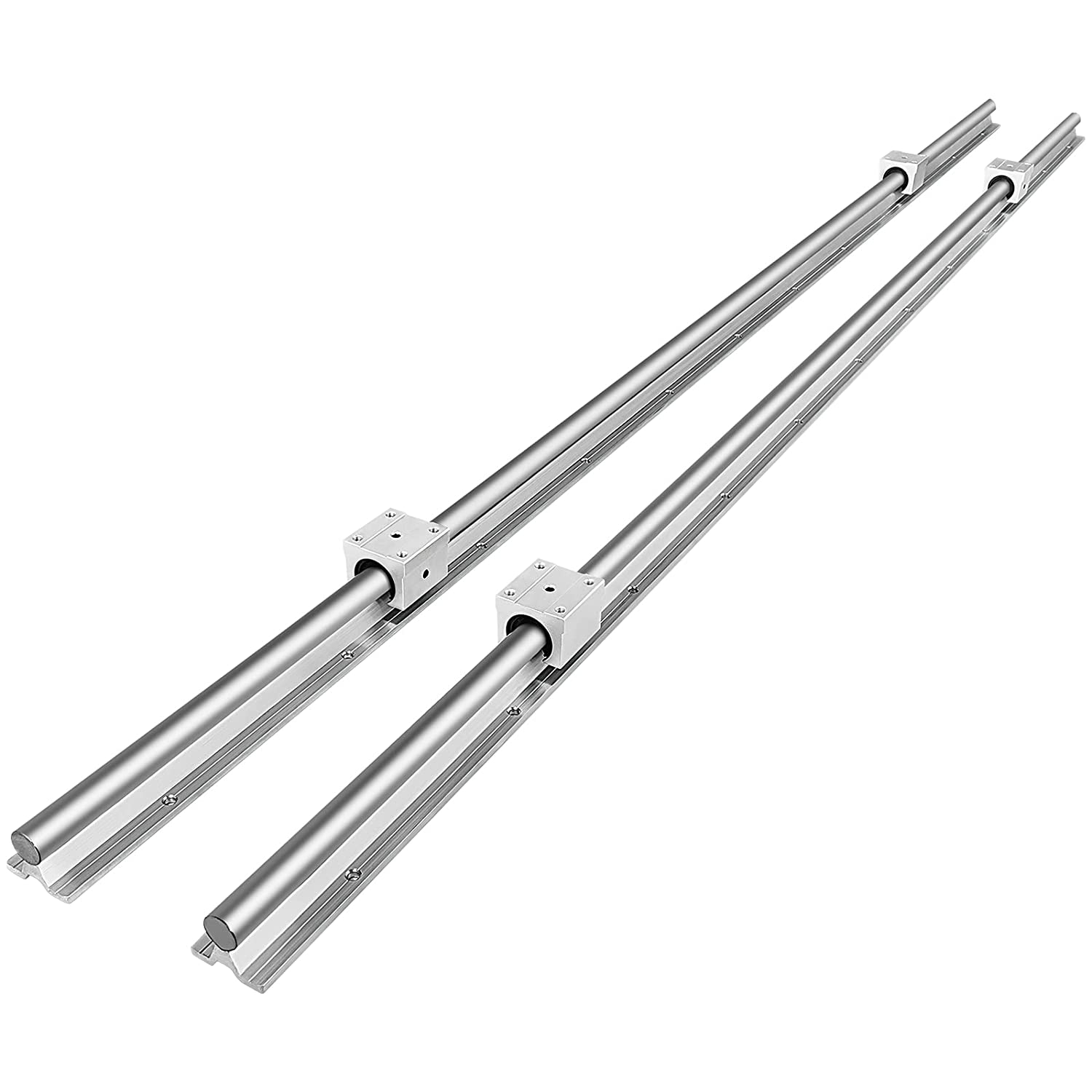 OrangeA Linear Rail Guide 2X SBR20-1800mm Linear Guideway Rail + 4 ...