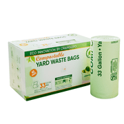 OrangeBio 33 Gallon Compostable Yard Waste Bags 40 Count