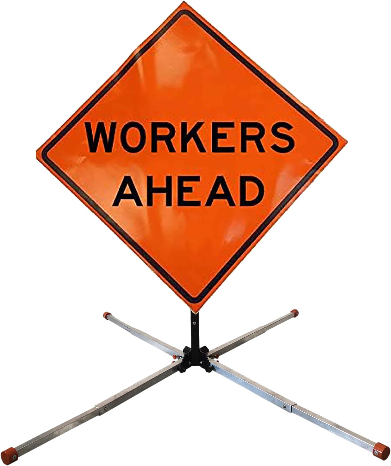 OrangeGear™ 48” x 48” MUTCD TTC Compliant Workers Ahead Mesh Rollup